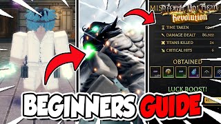 AOT Revolution Best Beginners Guide! (Level Up Fast,Rank Up,Titan Shifting,Etc) screenshot 4