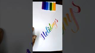 Cursive Calligraphy Tutorial Holiday Rainbow Calligraphy