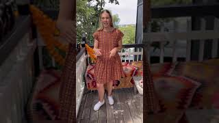 Georgie Wears our Isola Dress in Kapade Check Brown! | Boom Shankar screenshot 3