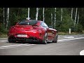 Mercedes amg gt r with fi exhaust system  loud revs accelerations  crackles 