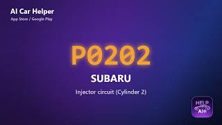 Subaru P0202 Error Code Explained | Injector circuit