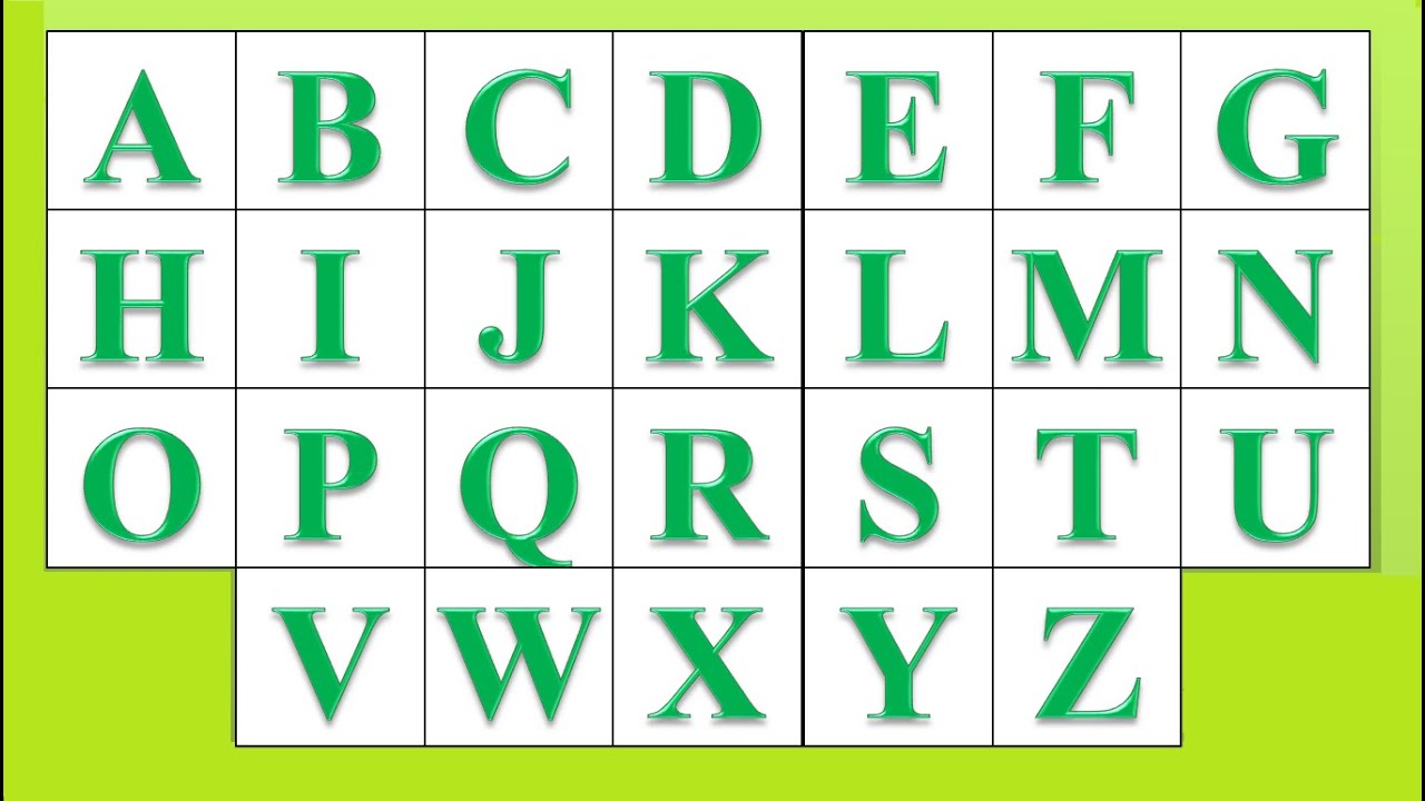 Capital Alphabet A B C D E F G H I J K L M N O P Q R S T U V W X Y Z