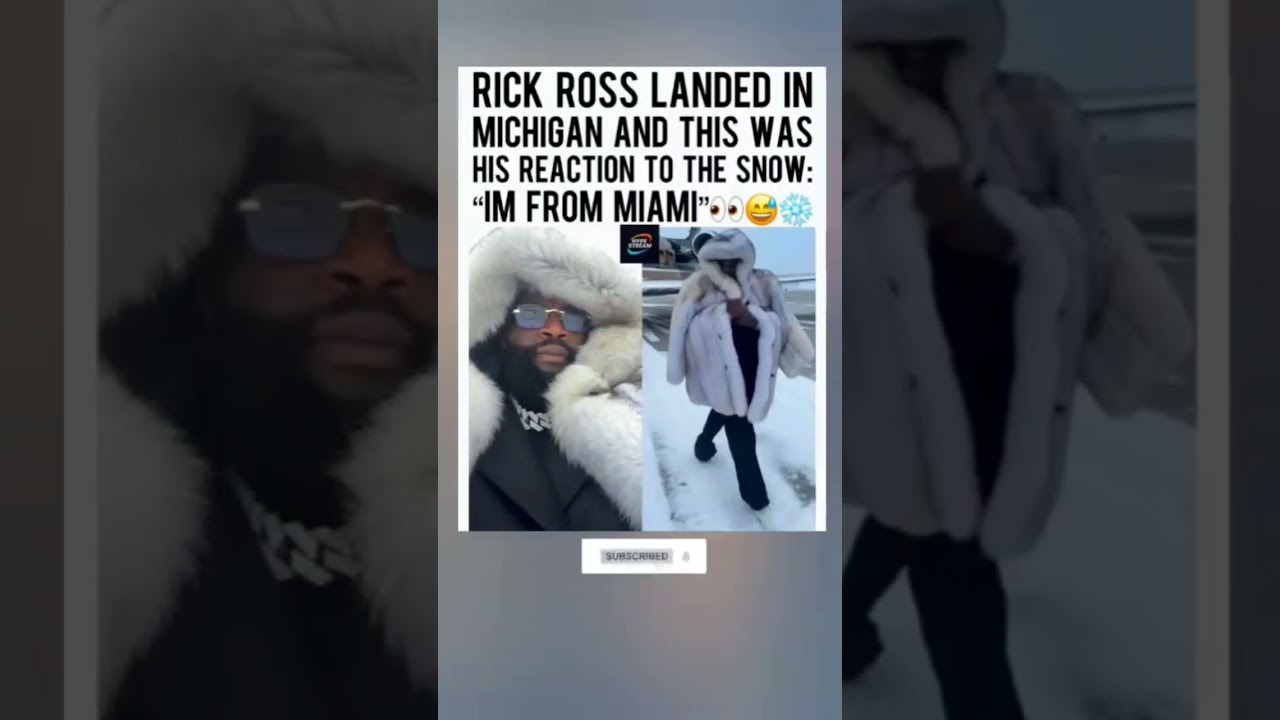 Rick Ross reacts to Michigan snow: "I'm from Miami." ❄️😄 