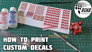 How to print waterslide decals  BOAB Models Tips & Tricks