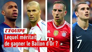 Henry 2003 - Zidane 2006 - Ribéry 2013 - Griezmann 2018 : Lequel méritait de gagner le Ballon d'Or ?