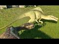 Spinoraptor Vs Indoraptor #jurassicpark dinosaurs #asmr fighting
