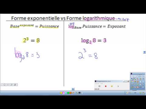 Vidéo: Différence Entre Logarithmique Et Exponentiel