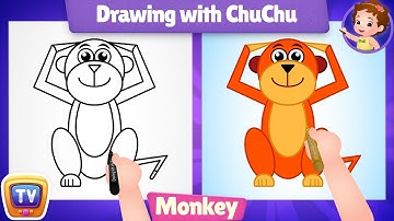 How to Draw a Monkey? - Drawing with ChuChu - ChuChu TV Drawing for Kids Easy Step by Step