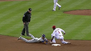 NYM@CIN: Mesoraco throws out Lagares stealing second