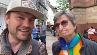 Gespräch mit Oma gegen Rechts in Hambach