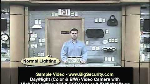 BigSecurity.com Day/Night Video Camera with High Resolution Night Vision Sony CCD Sample Video