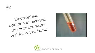 Explaining the bromine water test for an alkene