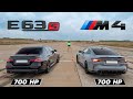 AMG E63s vs BMW M4 700 hp vs BMW M4 F82 vs AMG C43 + BMW X5 40d st.1 vs Mercedes-AMG GLC43