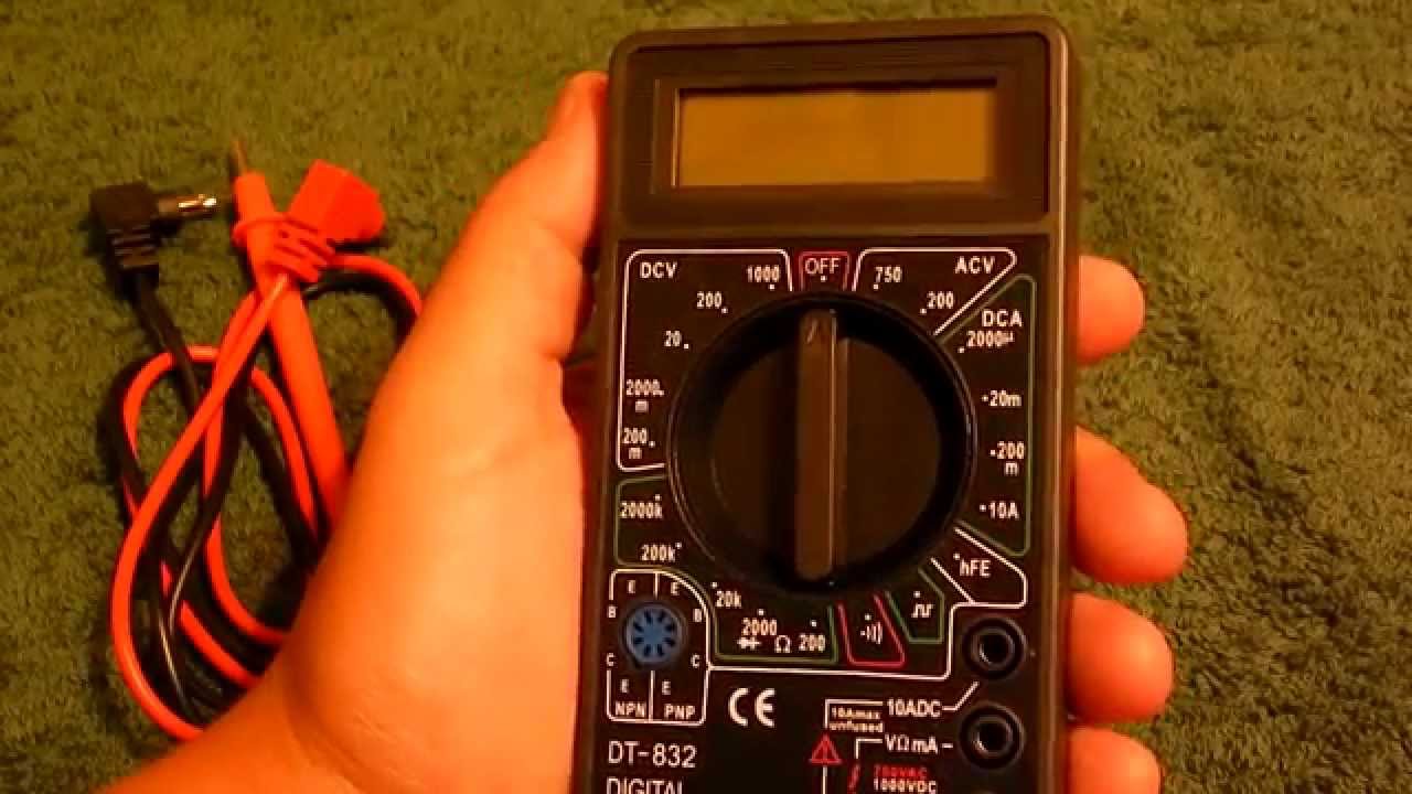 Мультиметр DT 830 - YouTube