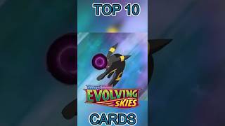 Top 10 most expensive cards in Evolving Skies #pokemon  #shorts