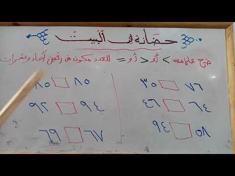 المقارنة بين عددين باستخدام اكبر من اصغر من يساوي