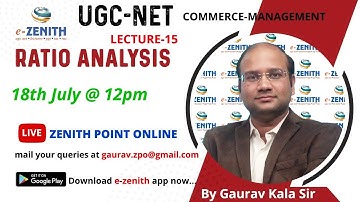 RATIO ANALYSIS (LECTURE-15) | RATIO ANALYSIS | UGC-NET-JRF-COMMERCE, MANAGEMENT | LECTURESHIP EXAMS