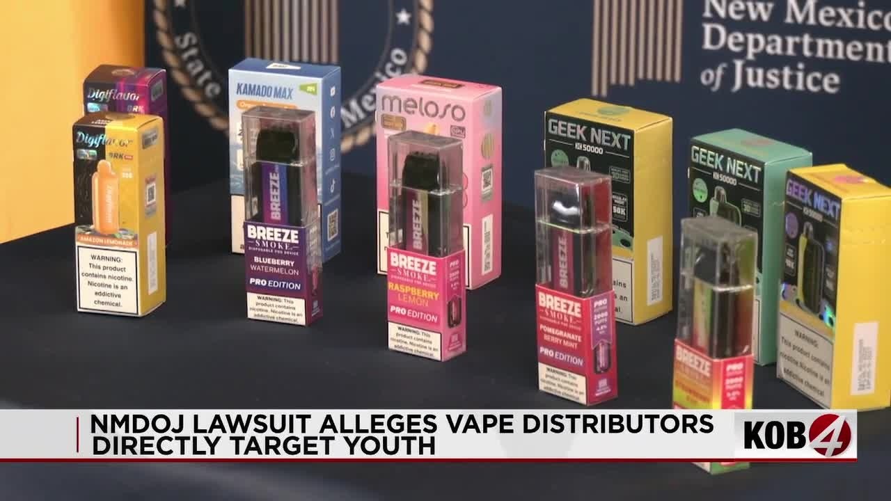 NMDOJ lawsuit alleges vape distributors directly target youth NMDOJ lawsuit alleges vape distributors directly target youth