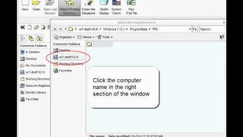 Set Working Directory - project folder : PTC Creo