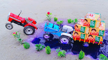 Diy Tractor Stuck In Mud With Parle G  Mini Science project Part 5 || @FarmerVilla || @CSTOY