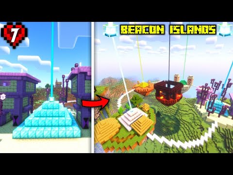 We Build The World's First Beacon Island In Minecraft Hardcore ! - YouTube