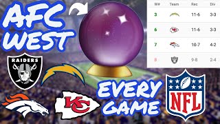 I picked *EVERY* AFC West game || NFL Predictions 2022-2023