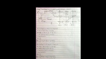 Shape functions for 8 noded quadrilateral element