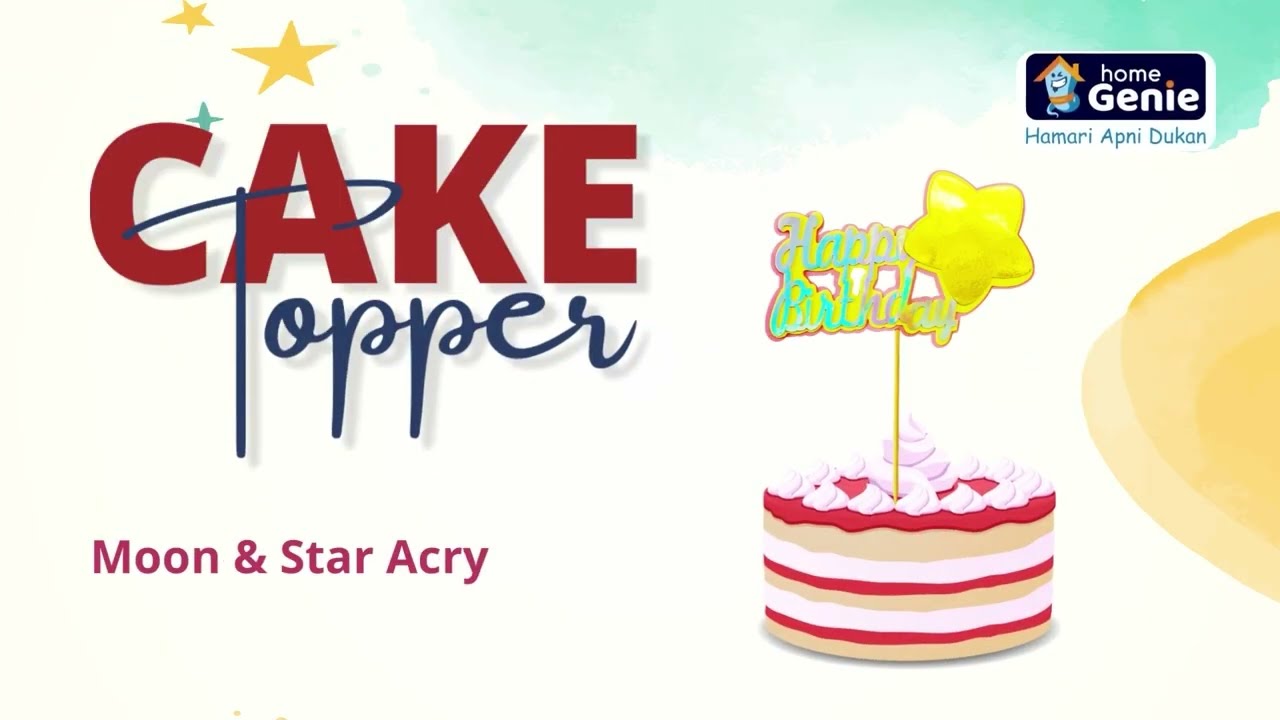 Home Genie Birthday Cake Topper