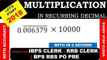 Multiplication of Recurring Decimal | in Hindi | By Vedant Maths and Technologies