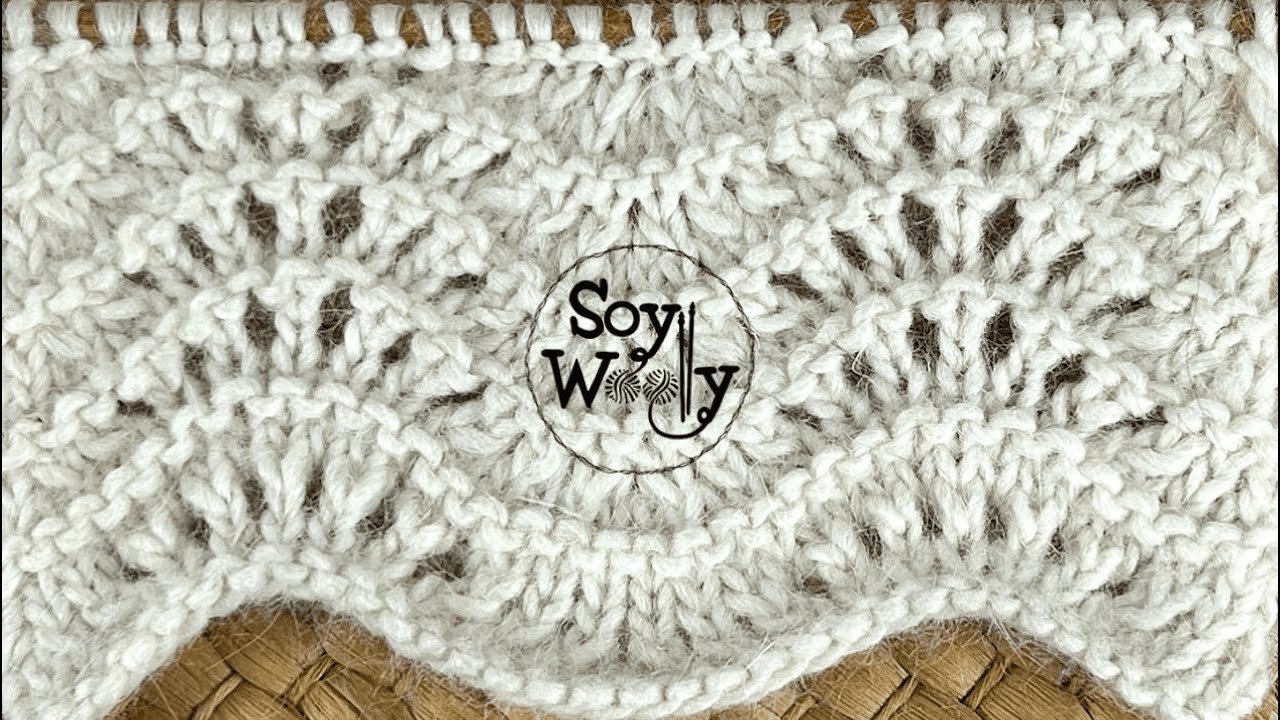 Punto Abanico tejido en dos agujas (súper fácil y en sólo cuatro vueltas) - Soy Woolly