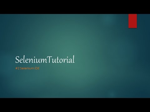Selenium IDE