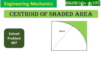 Problems on Centroid (മലയാളം)|Problem 7|Centroid and Centre of Gravity|Engineering Mechanics