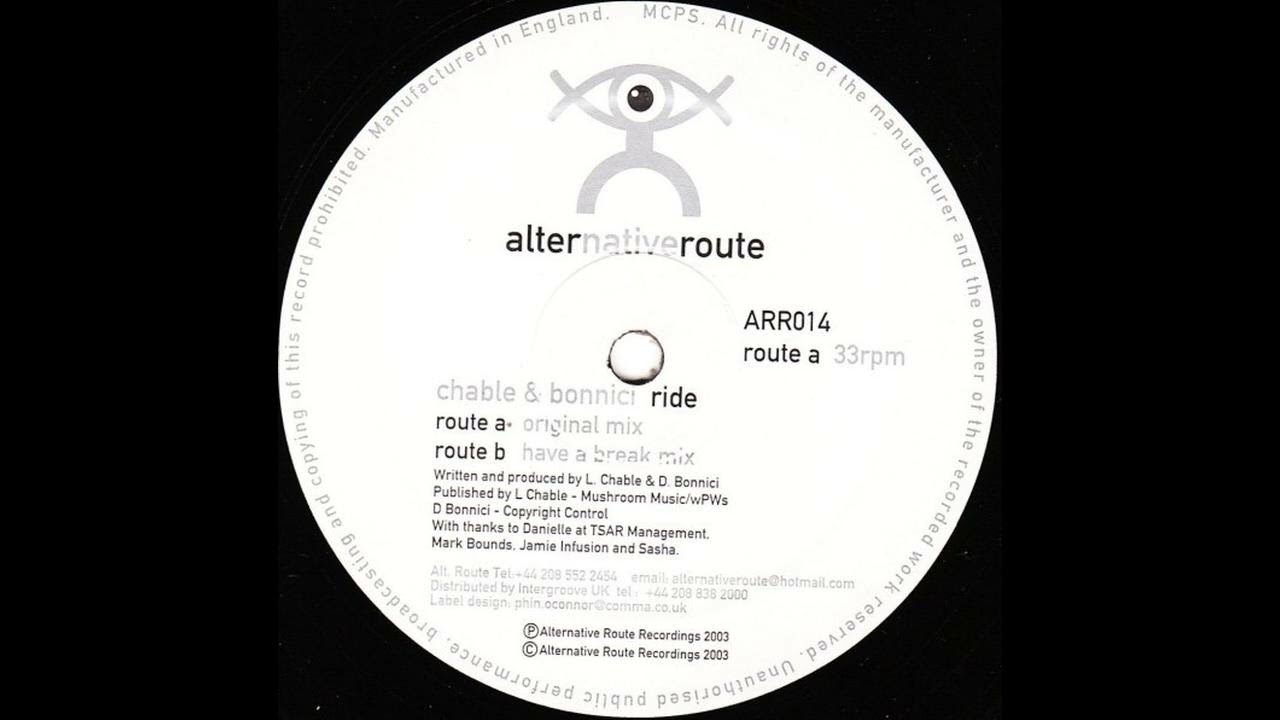 洋楽レコード　Chable & Bonnici ride WRRC Chable & Bonnici - Ride (Have A Break Mix) - YouTube