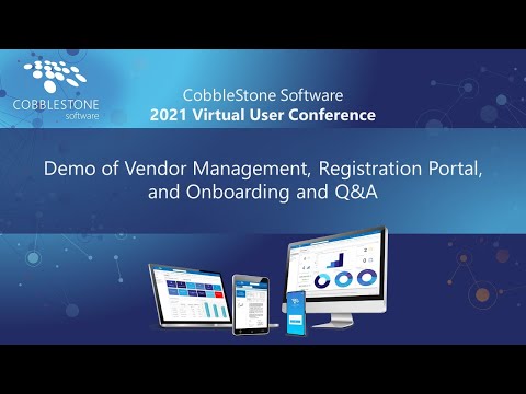 Vendor Management, Registration, & Onboarding | CobbleStone Software 2021