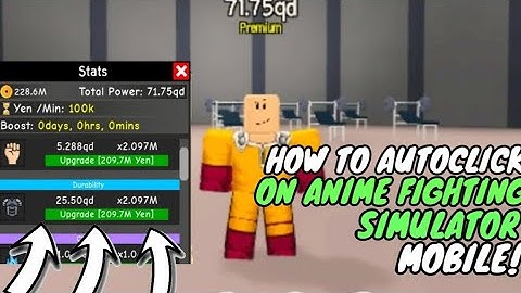Anime Fighting Simulator AutoClicker - MOBILE!!