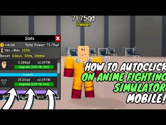 COMO CONFIGURAR O GS AUTO CLICKER #roblox #attanimefigthers #animefigt