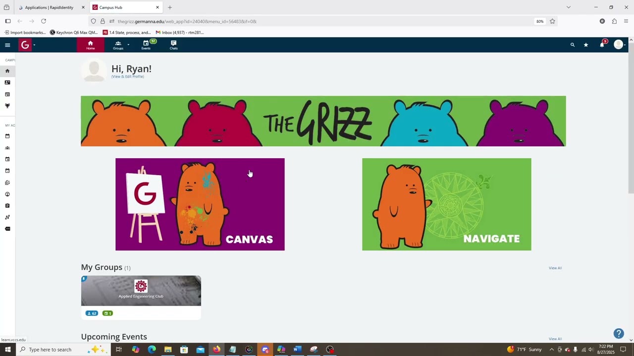 Germanna Applied Engineering Club - How to register for events on The Grizz.