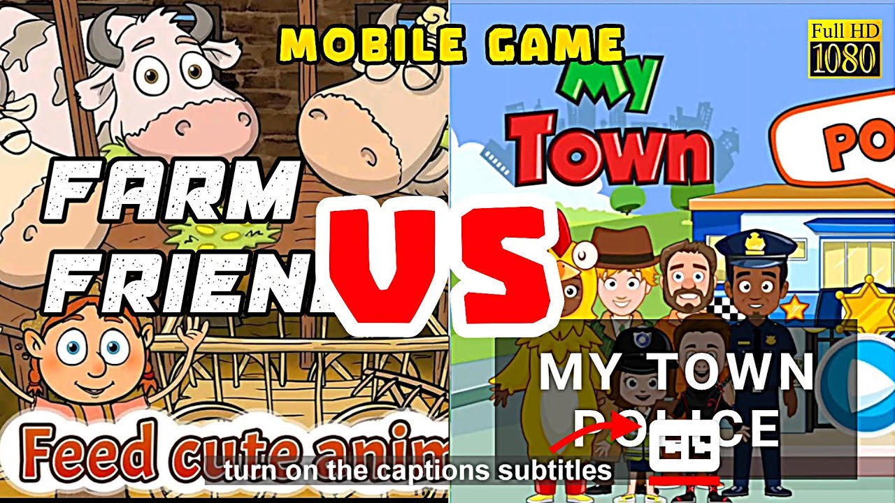 FARM FRIENDS vs MY TOWN POLICE | Games Free