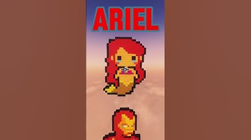 Ariel #minecraft #pixelart #timelapse #princess