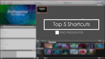 Pro Presenter shortcuts.