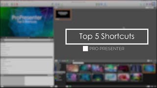 Pro Presenter shortcuts.