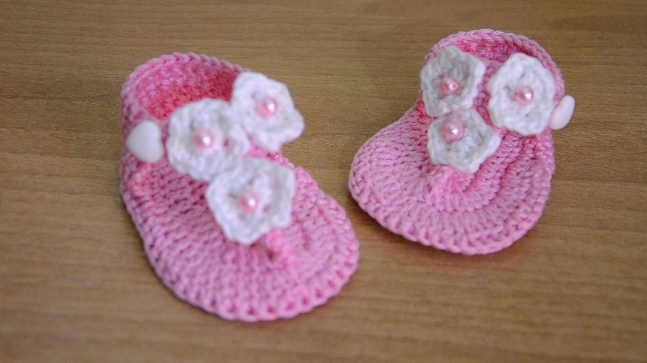 sandali neonata uncinetto