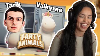 Valkyrae and Tarik BEST DUO in Party Animals 2vtuesday