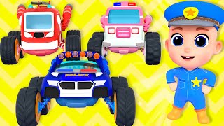 Monster Police Truck Rescue Team + MORE Kids Songs & Nursery Rhymes | Tinytots