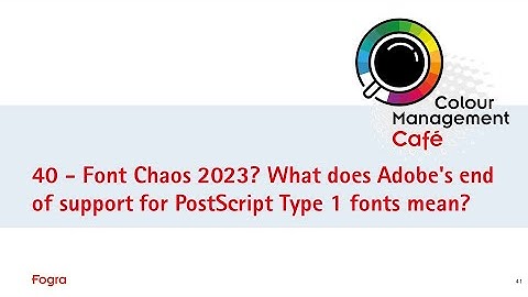 Fogra Café 40  Font Chaos 2023  What does Adobe