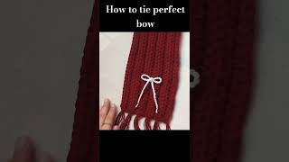 Bow tutorial for Mikasa scarf
