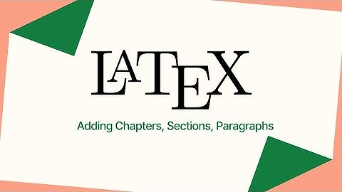 LaTeX Book Class Tutorial | Chapters, Sections, Subsections & Paragraphs Explained! #latex