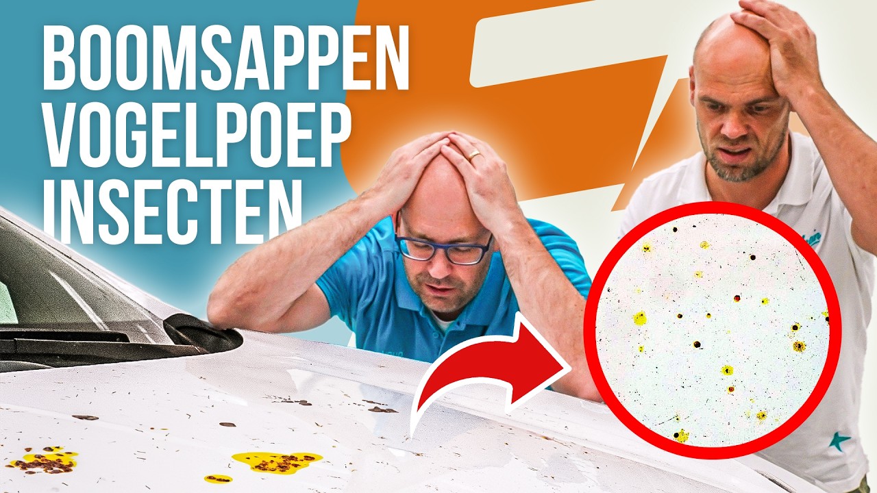 Auto met DRAMATISCH VEEL BOOMSAPPEN weer helemaal schoon!