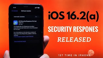 iOS 16.2 (a) Security Response Update | First time in iPhone - What