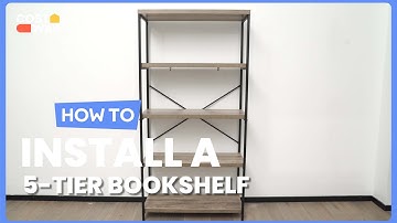 How to Install the 5-Tier Industrial Bookshelf Display Storage Rack | HW59370 #costway #howto